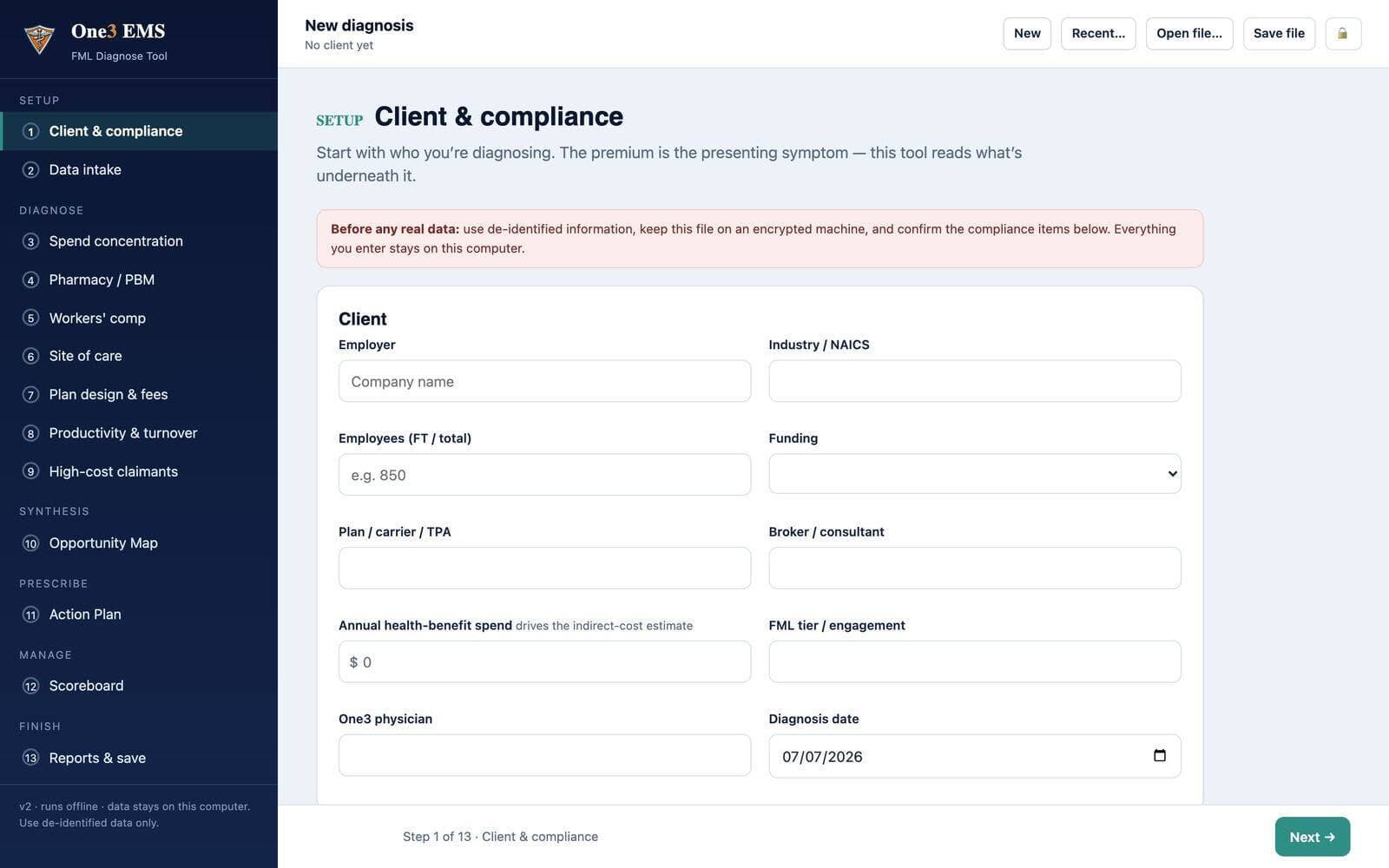FML Diagnose Tool screenshot