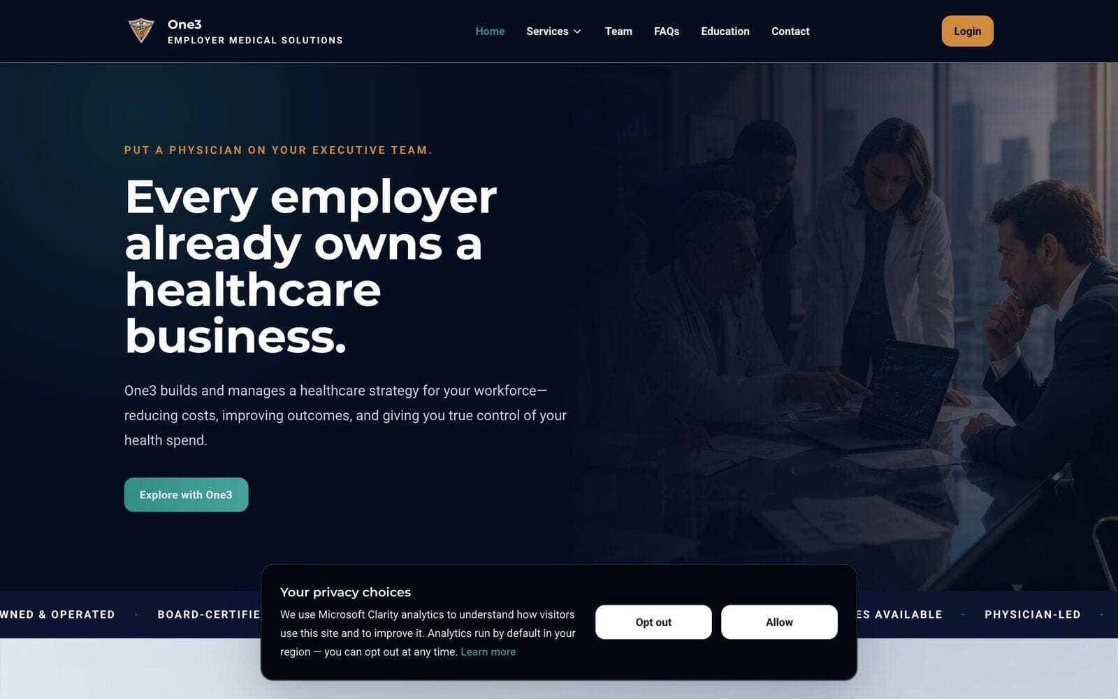 One3 EMS website screenshot