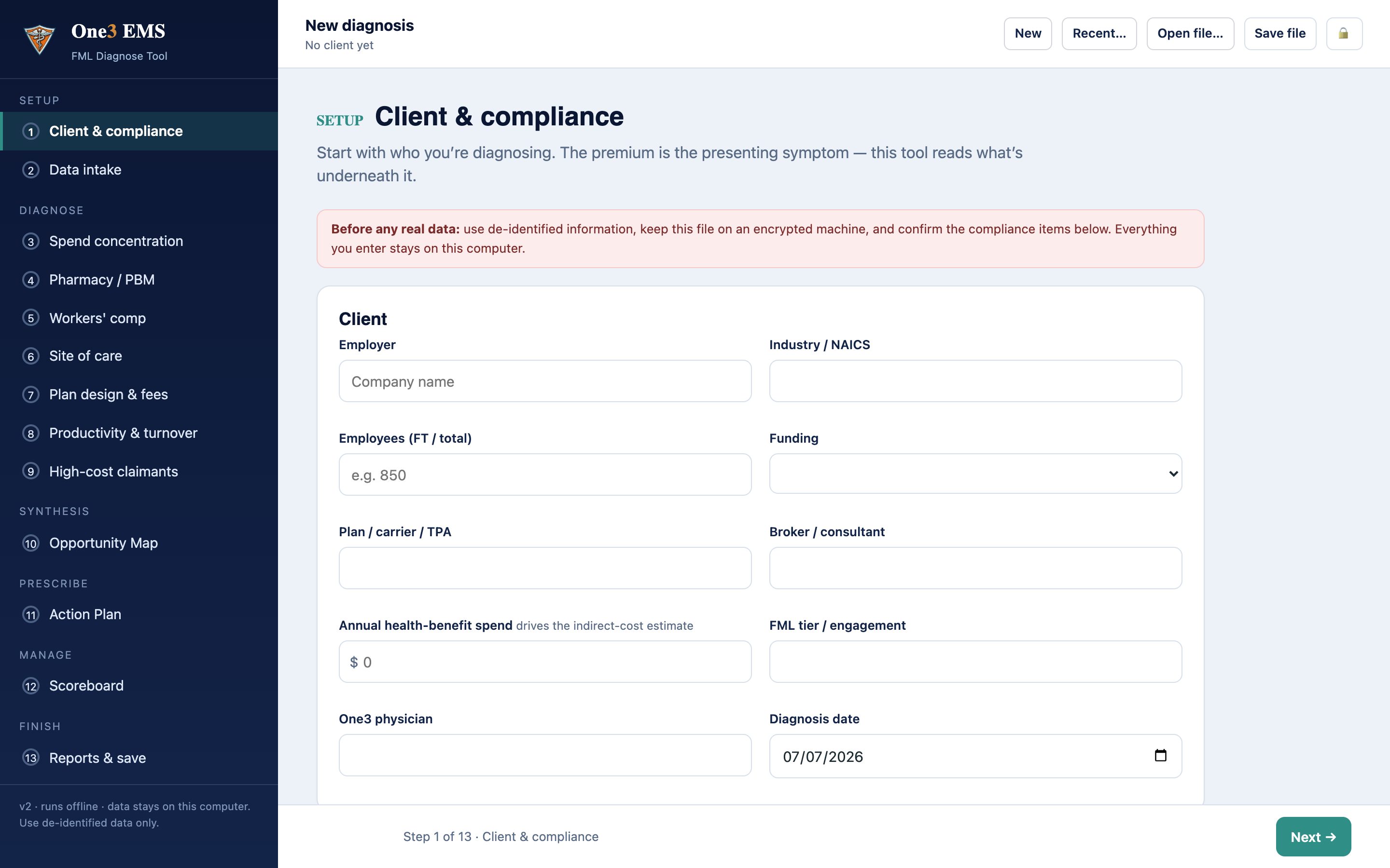 FML Diagnose Tool screenshot