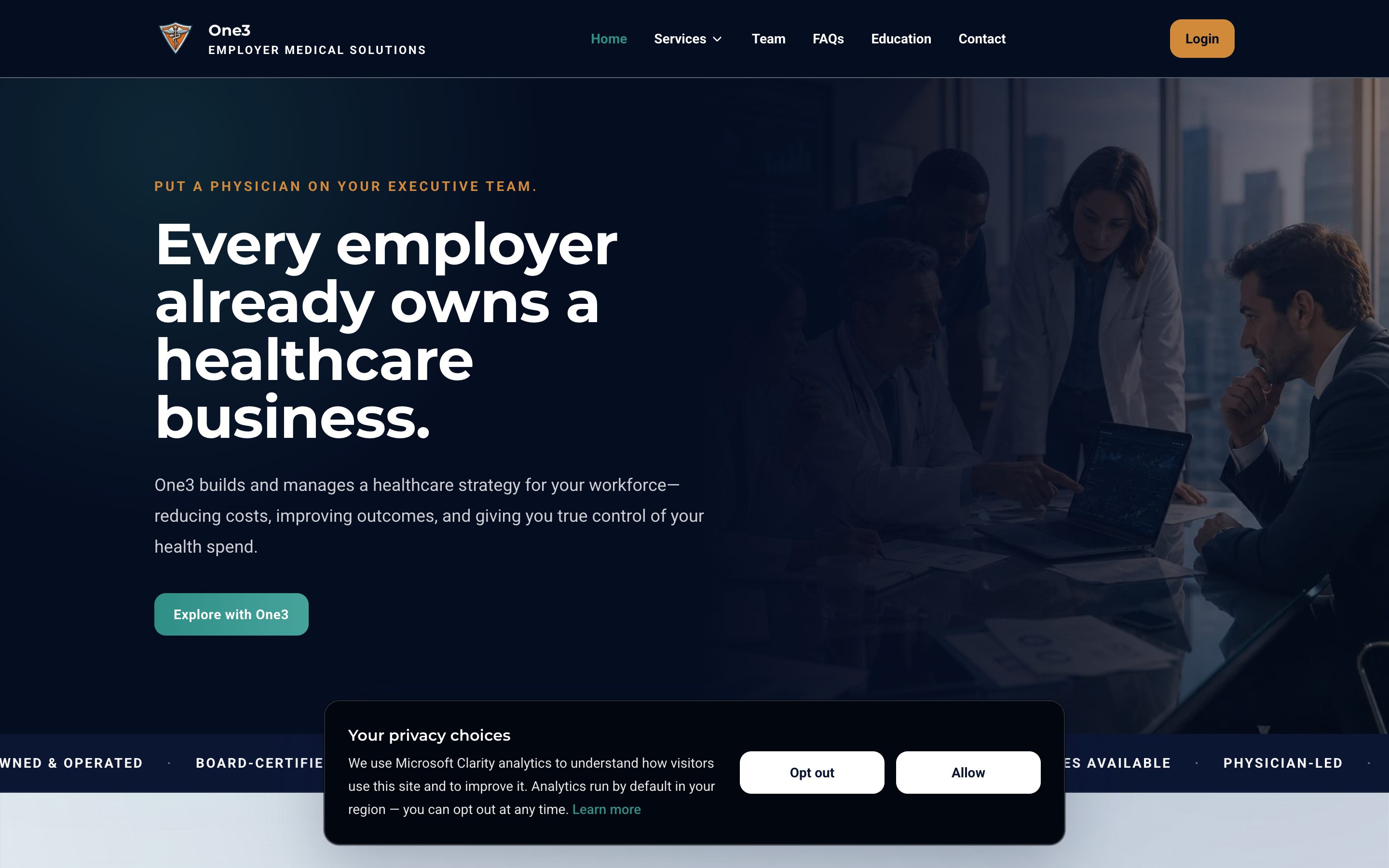 One3 EMS website screenshot